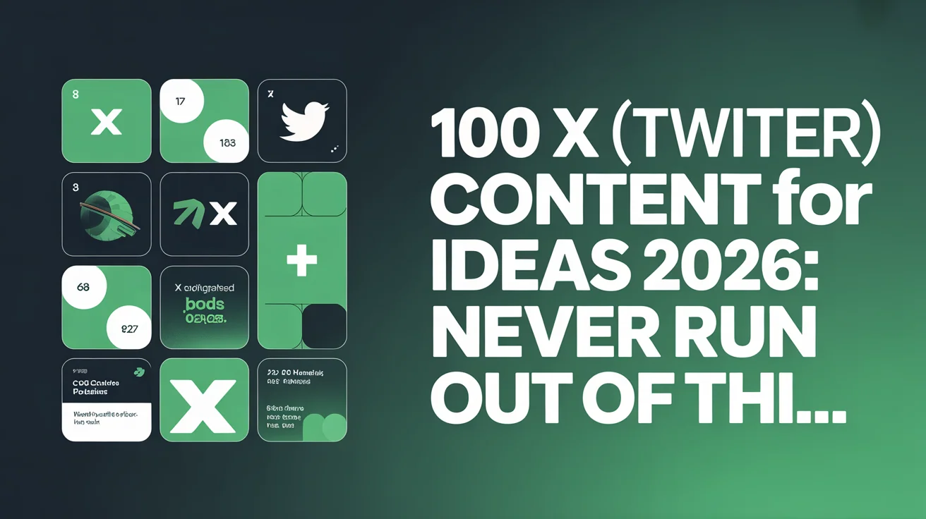 X Twitter content creation and social media strategy planning