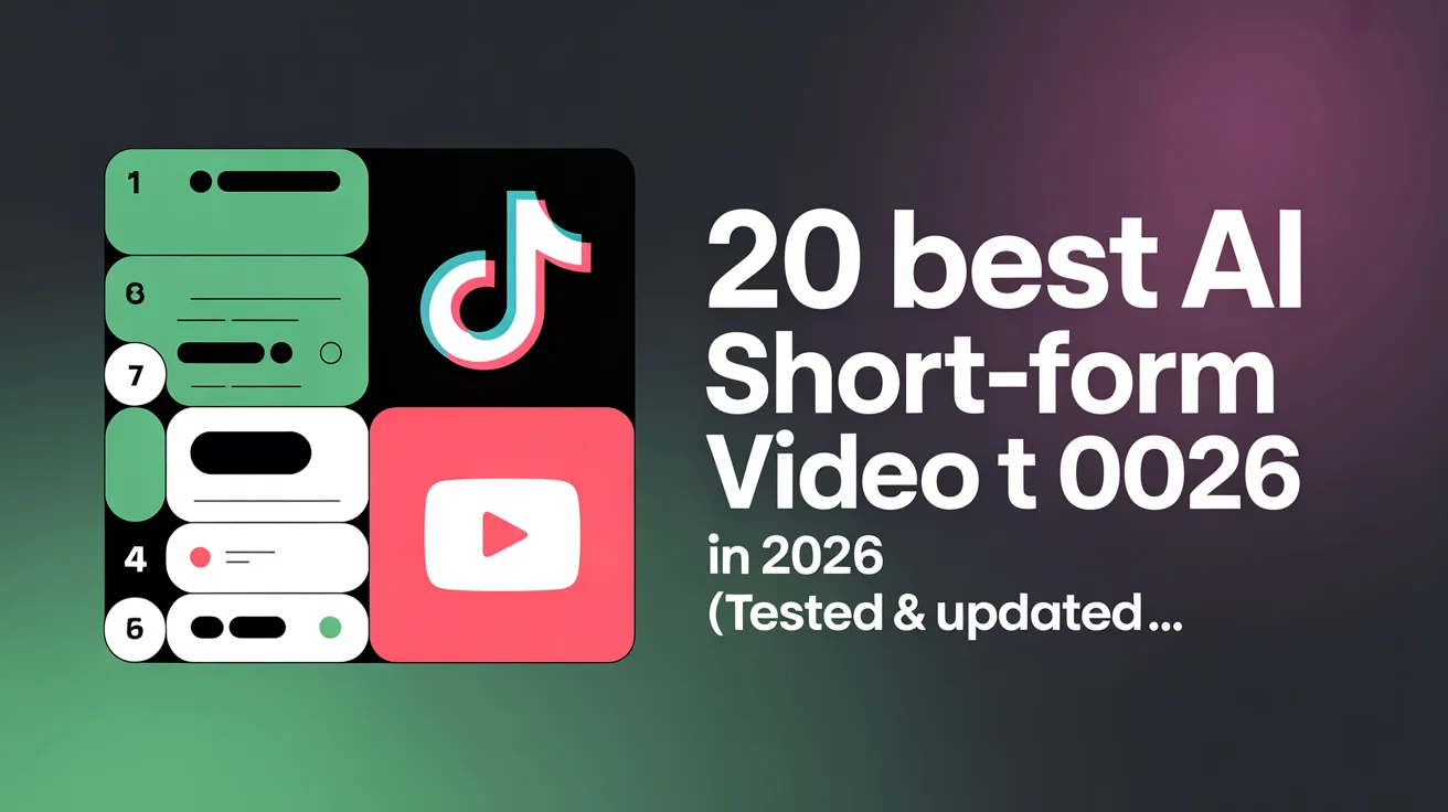 Best AI short-form video tools 2026: video editing and creation tools for TikTok and Reels