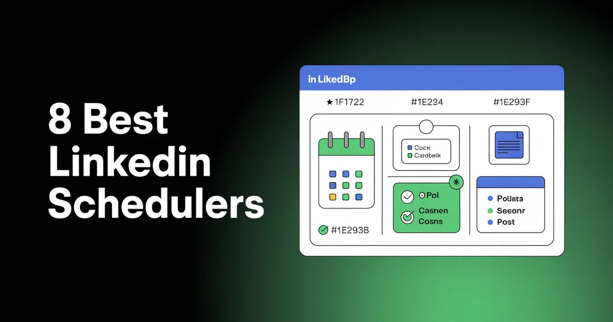 Dashboard showing LinkedIn post scheduler with calendar view and carousel preview