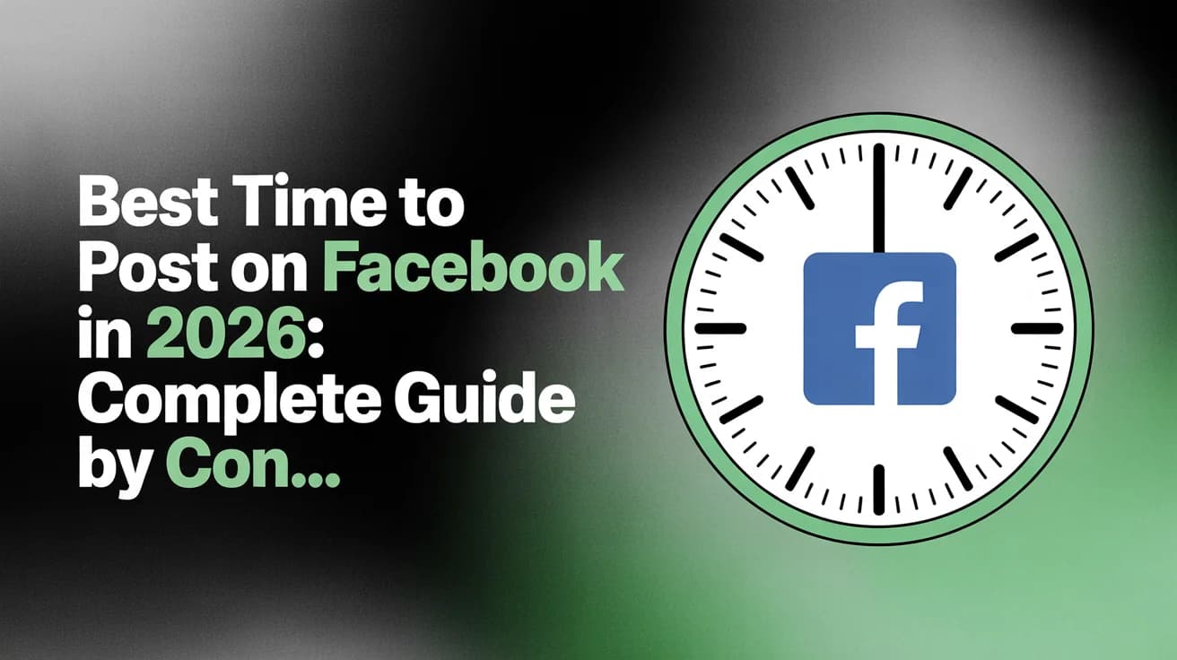 Facebook app interface showing timing strategy and optimal posting windows for pages, groups, and reels