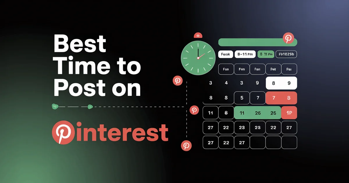 Pinterest scheduling dashboard showing optimal posting times for maximum engagement and traffic