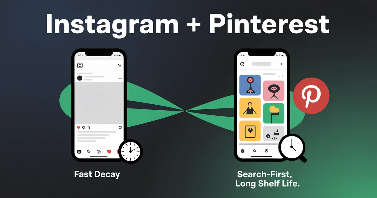 Cross-posting from Instagram to Pinterest using PostEverywhere: vertical video that works as a Reel and a video Pin