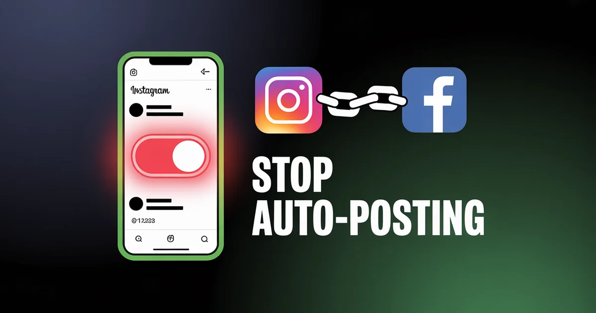 Disabling Instagram to Facebook auto-share inside Meta Accounts Center on iOS in April 2026