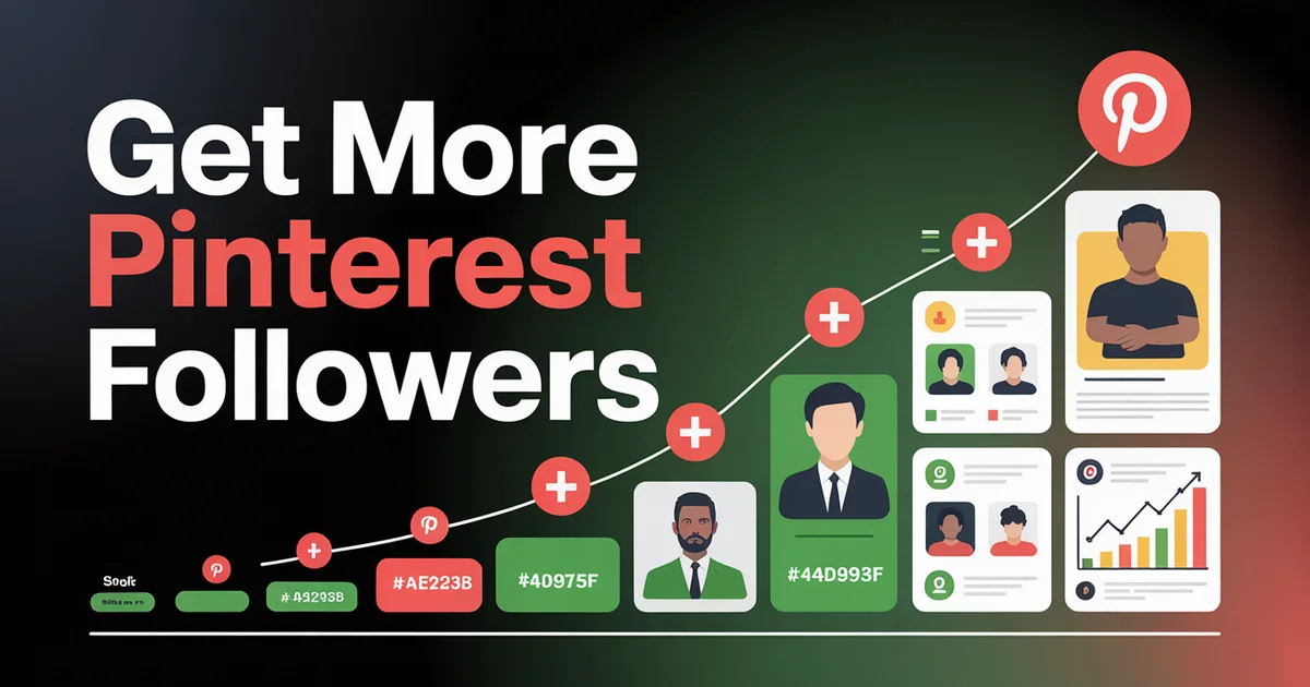 Pinterest profile page displayed on a smartphone showing follower count and board grid for a growth-focused creator account