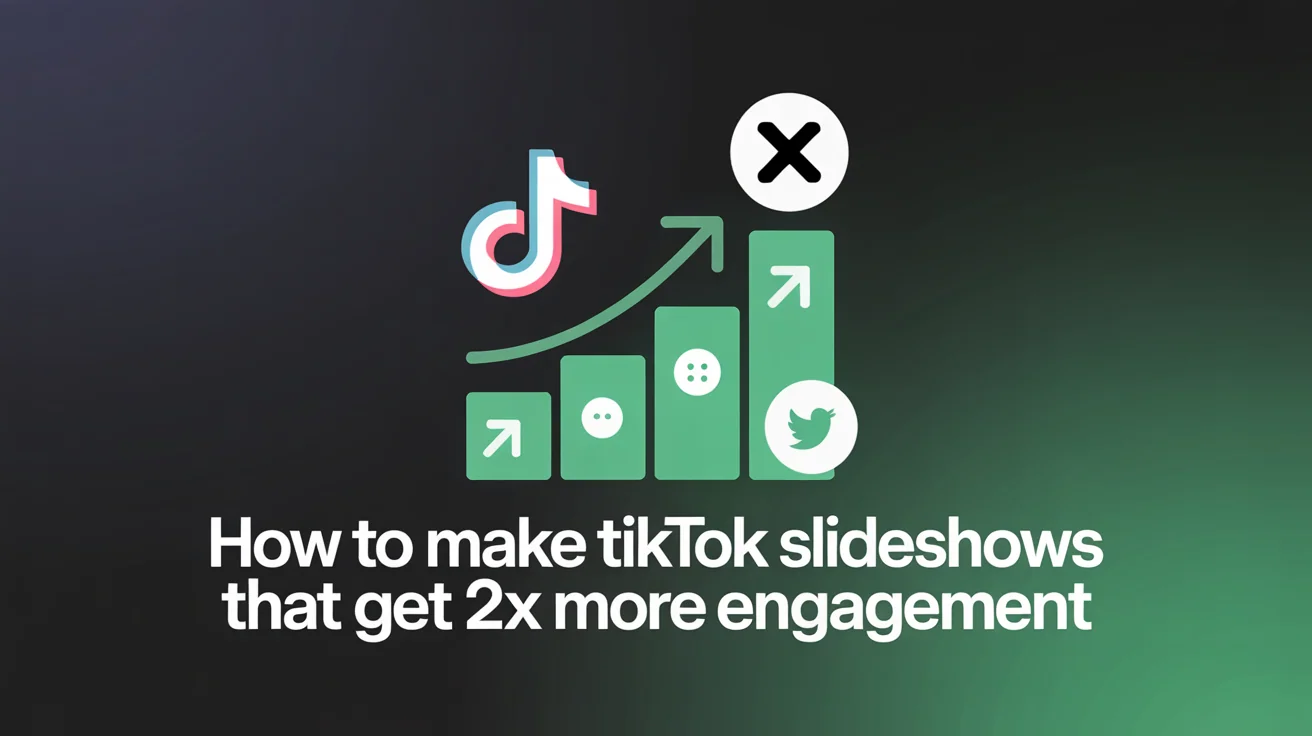 TikTok app interface showing Photo Mode carousel creation for slideshows and image-based content