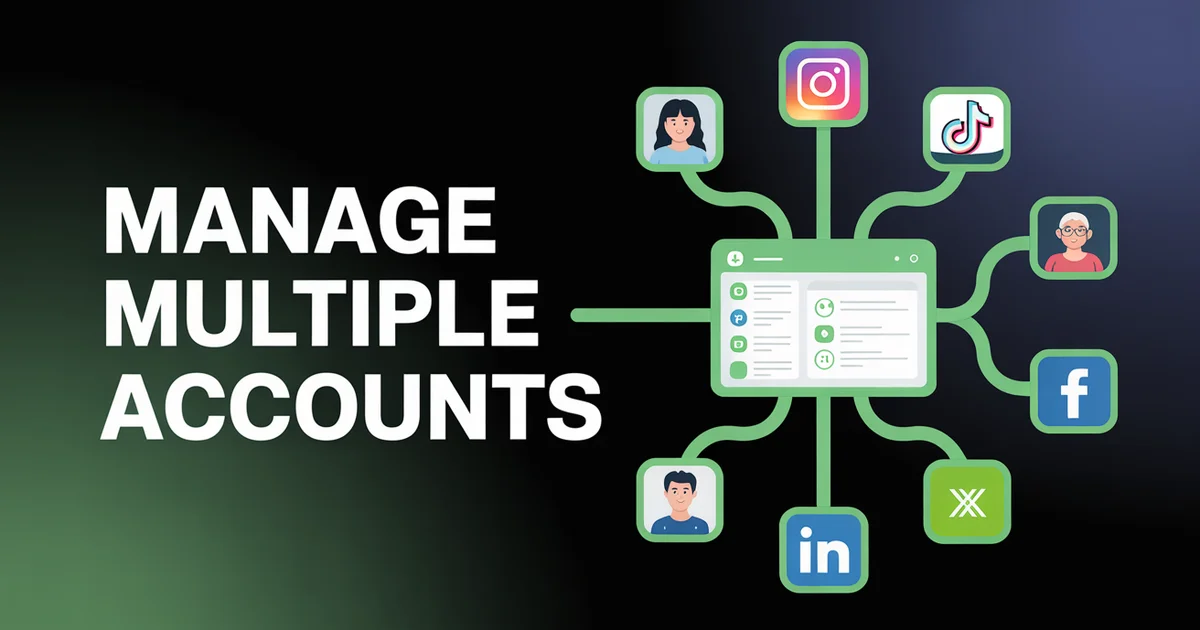 Manage multiple social media accounts from one dashboard with unified hub