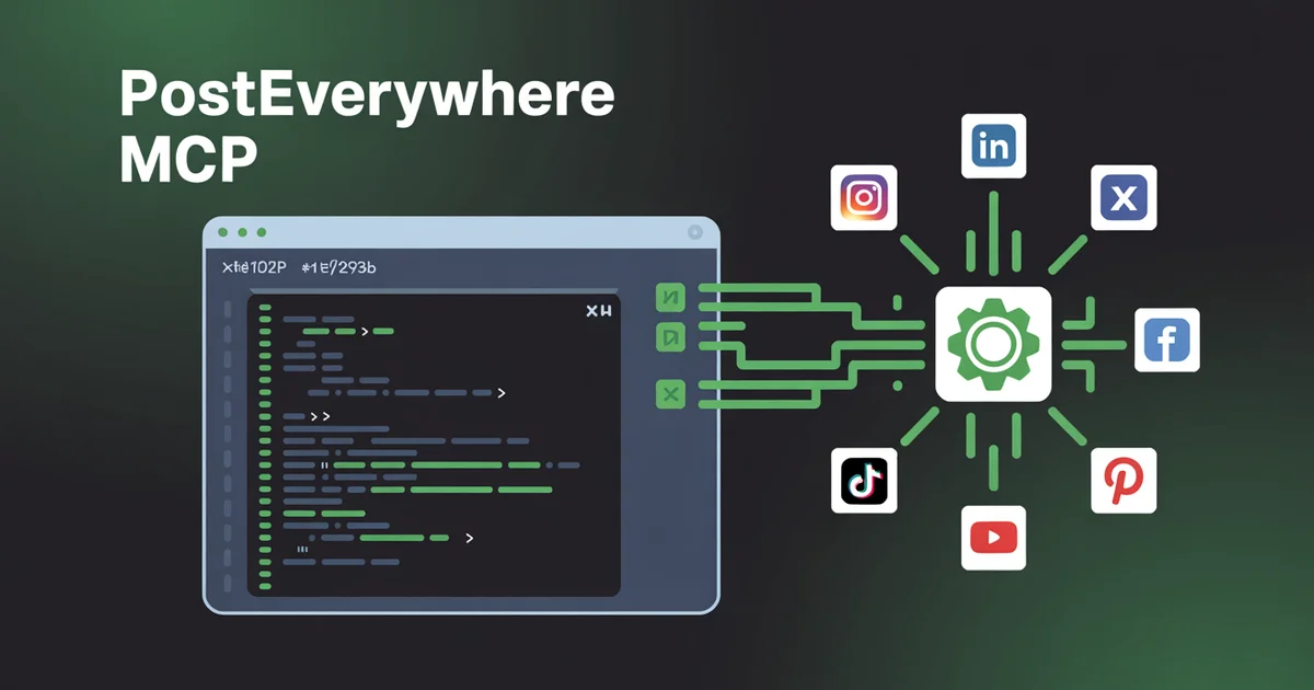 Claude Code terminal connected to PostEverywhere via MCP server scheduling social posts