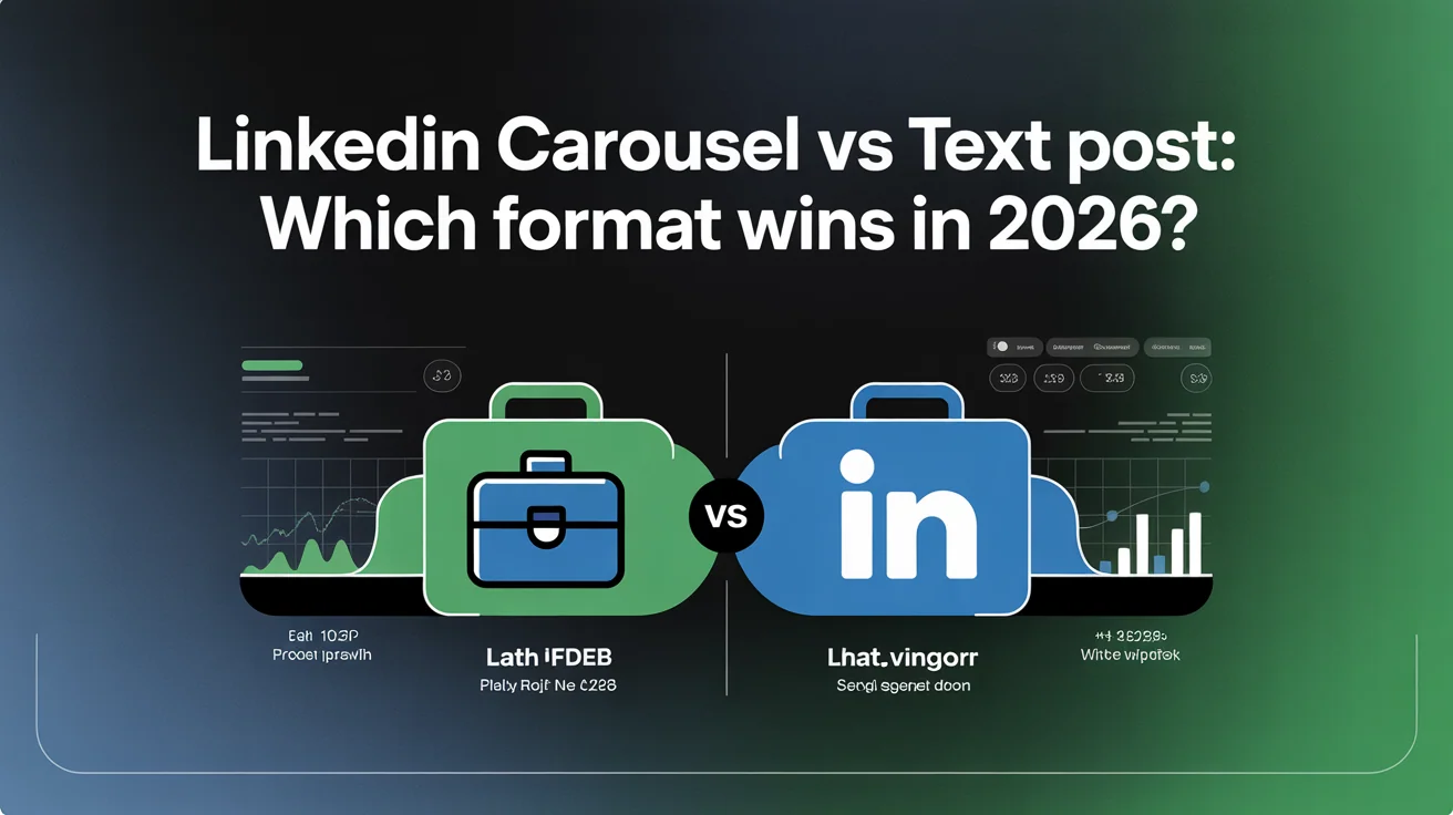 LinkedIn Carousel vs Text Post — high-dwell PDF carousels vs quick-engagement text posts for LinkedIn B2B