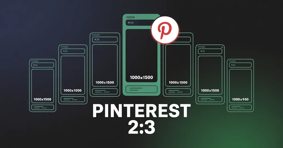 Pinterest aspect ratios 2026 — 2:3 standard pins 1000×1500, video pins, carousels