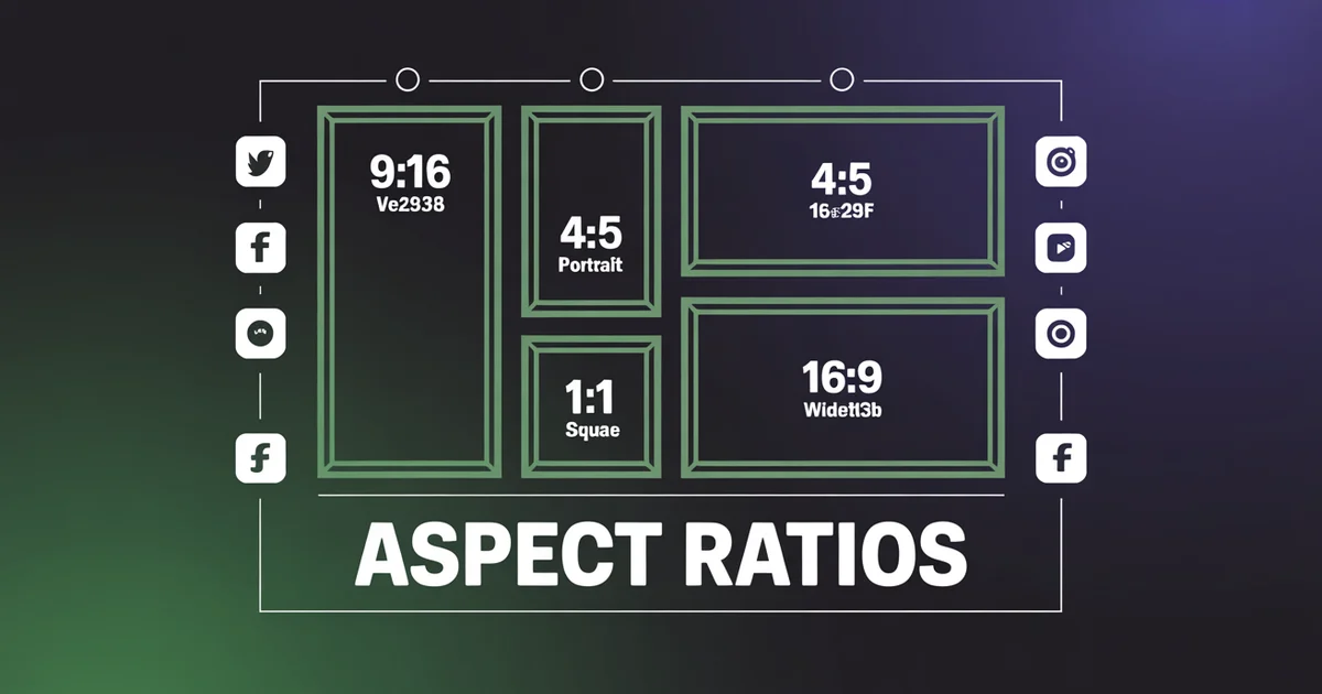 Social media aspect ratios cheat sheet — 9:16, 4:5, 1:1, 16:9 across major platforms in 2026