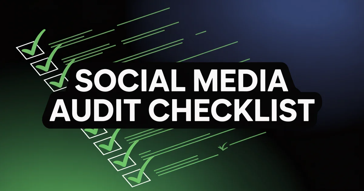 Social media audit checklist with 50 items to review