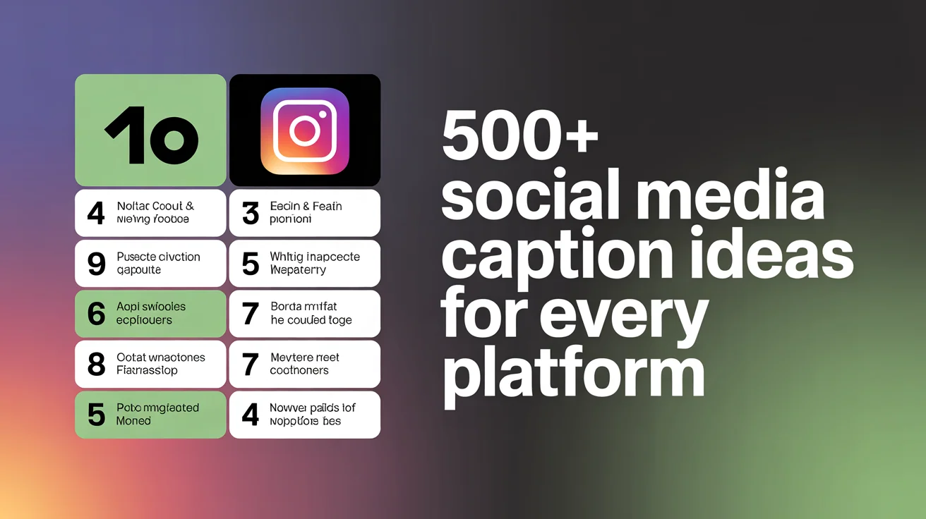 Social media caption ideas and templates for all major platforms