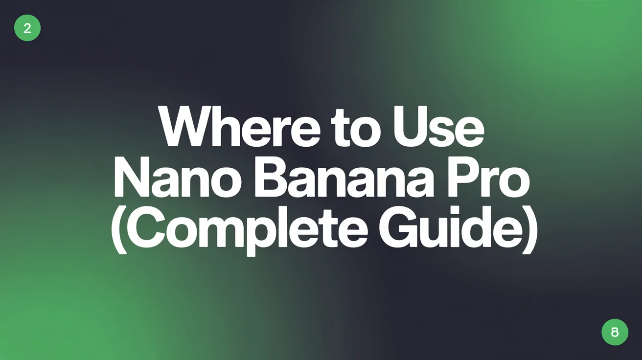 Where to use Nano Banana Pro: Google Gemini AI image generation interface