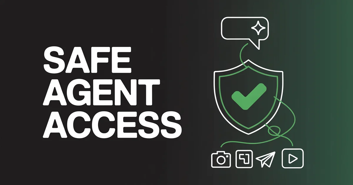 Safe AI agent access to social media accounts with approval and revocation