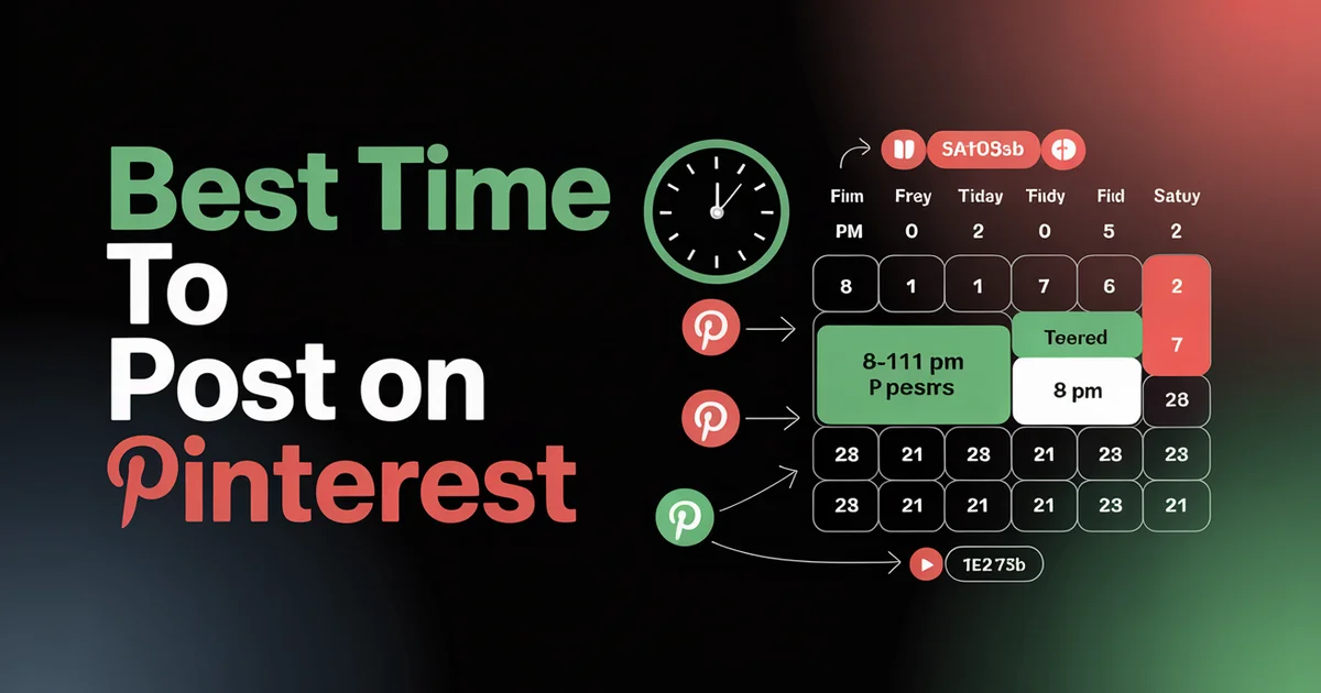 Pinterest scheduling dashboard showing optimal posting times for maximum engagement and traffic
