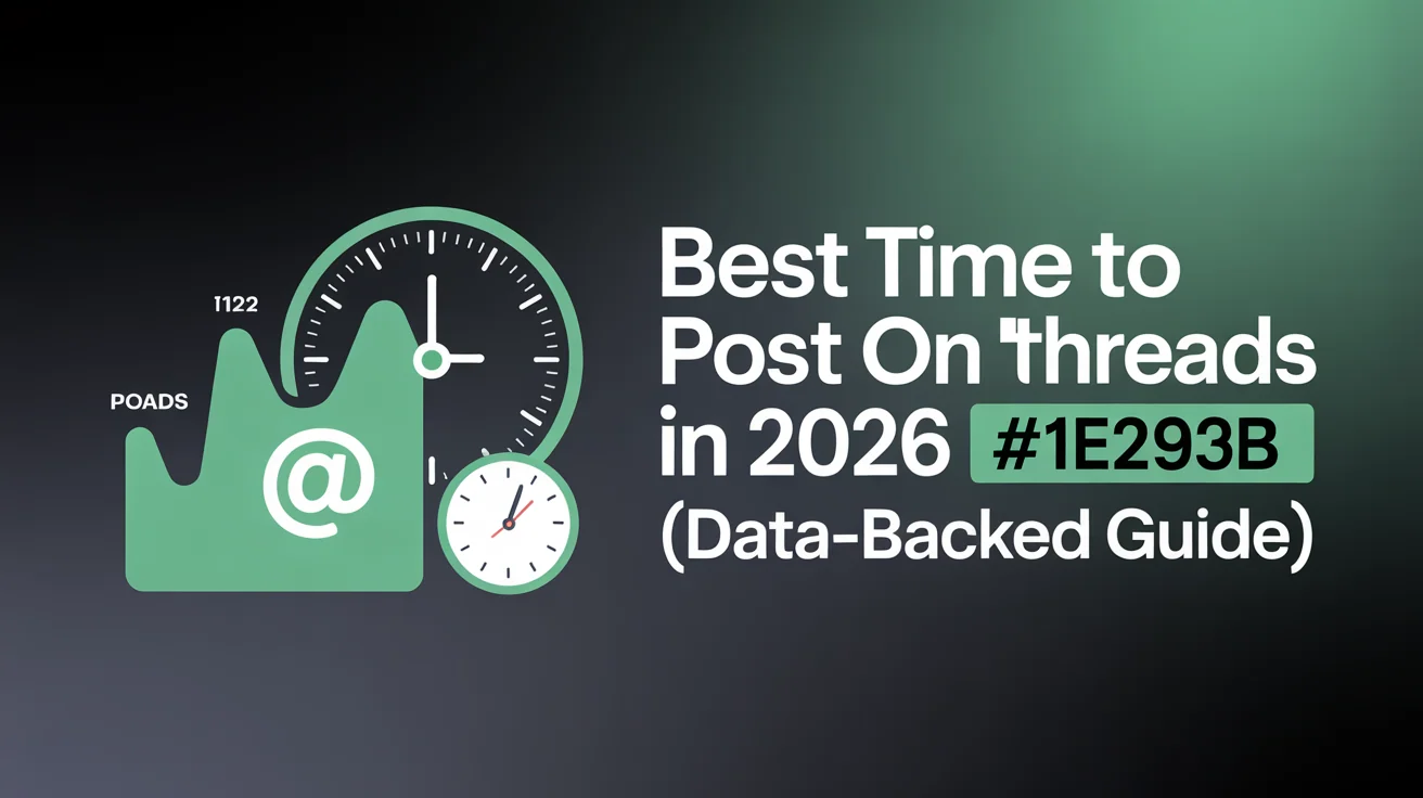 Threads app on smartphone showing optimal posting times and engagement windows for scheduling content