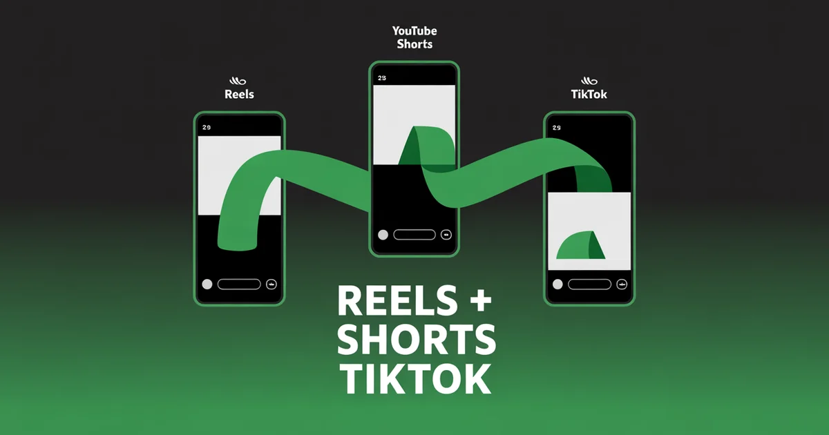 Cross-posting one 9:16 vertical video to Instagram Reels, YouTube Shorts and TikTok simultaneously from PostEverywhere