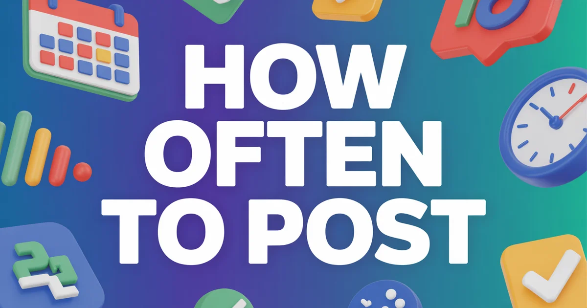 Social media posting schedule and frequency calendar