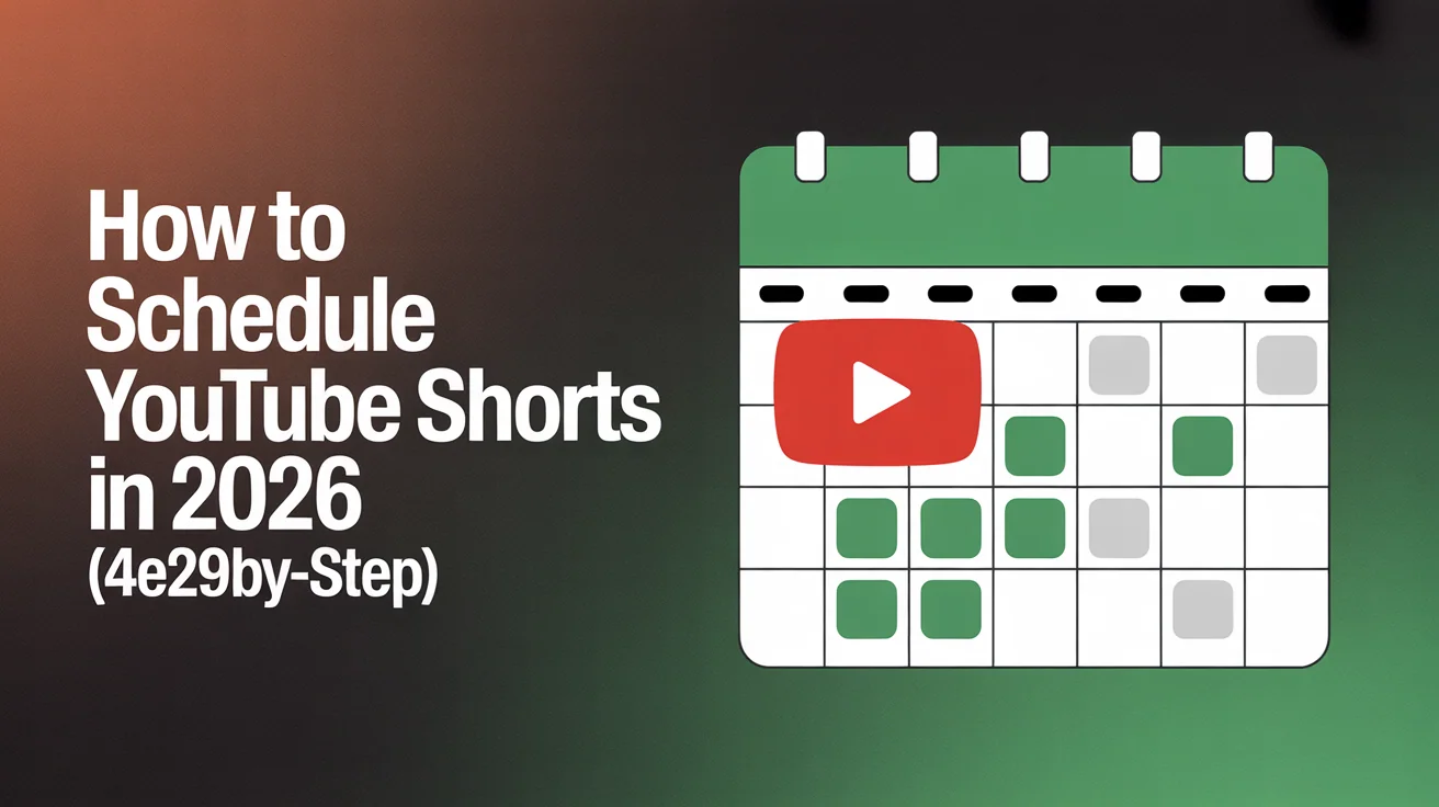 Content creator using YouTube Studio to batch schedule multiple YouTube Shorts videos from desktop with visual calendar showing scheduled Shorts content for TikTok, Instagram Reels, and Facebook cross-platform posting