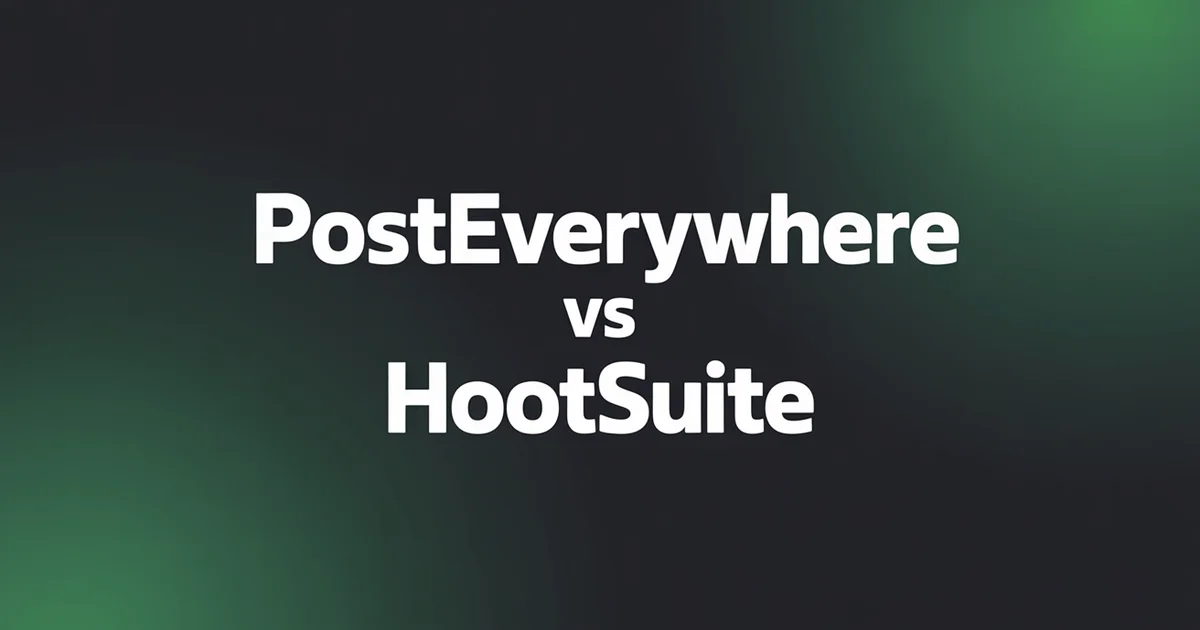 PostEverywhere vs Hootsuite comparison covering features, pricing tiers, integrations, and team workflows in 2026