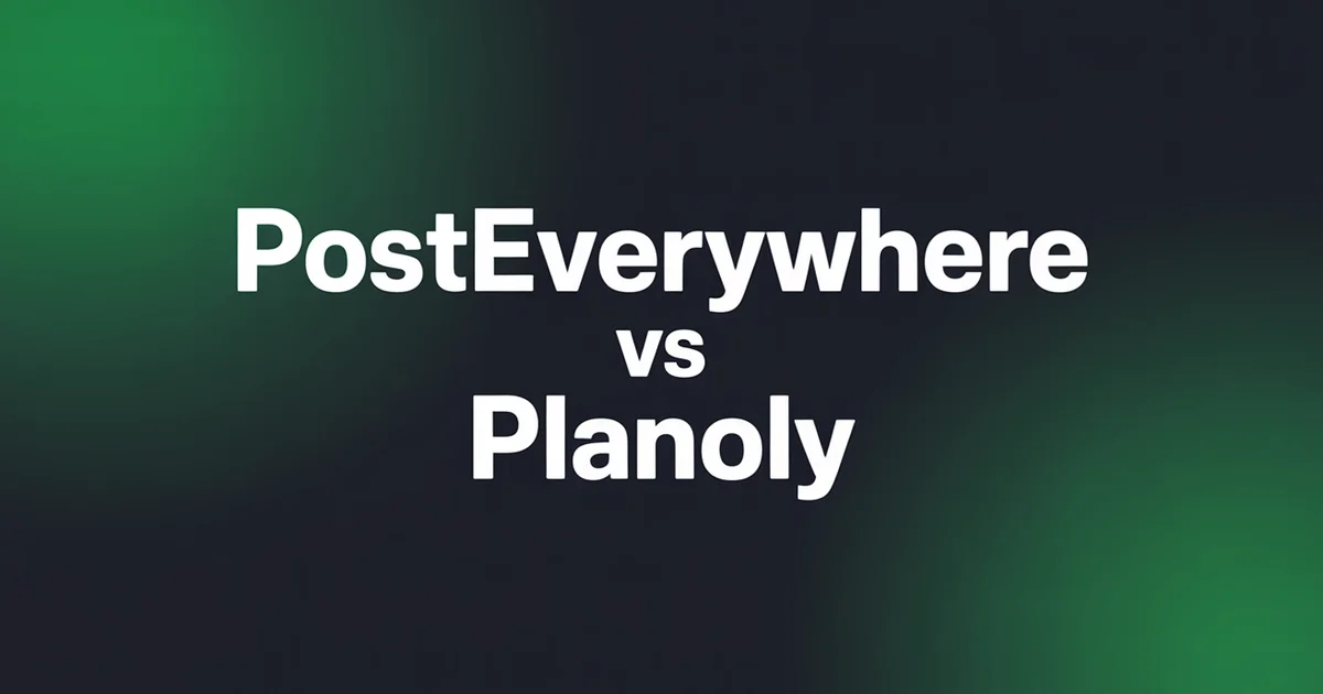 PostEverywhere vs Planoly comparison covering Instagram visual planning, scheduling features, and pricing tiers