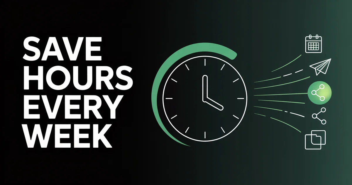Save hours a week on social media, with many posting tasks collapsing into one scheduled action