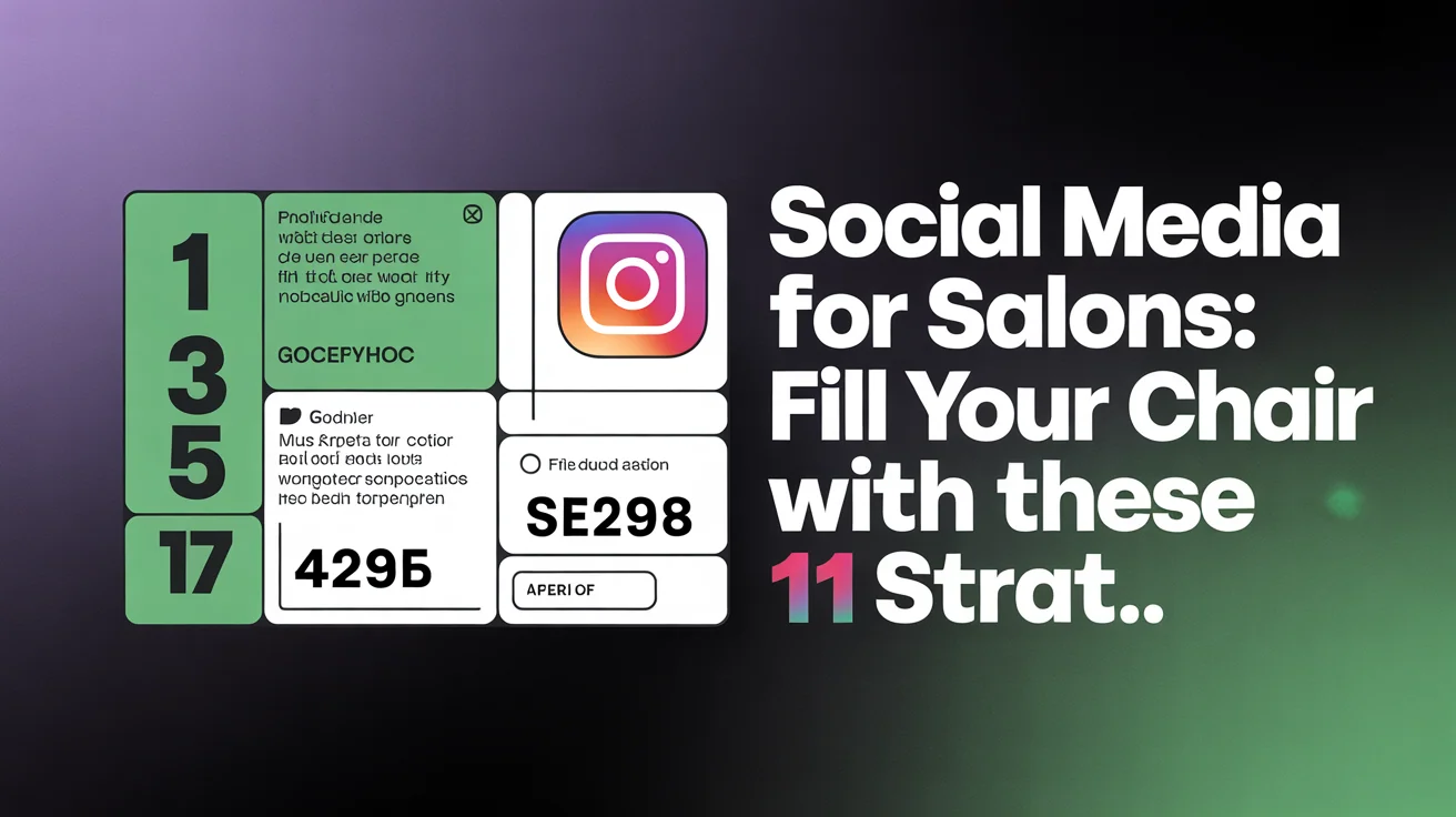 Modern hair salon interior with styling stations representing beauty social media marketing