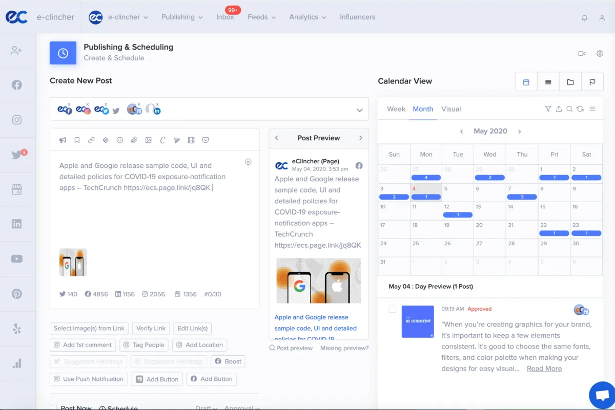 Social media scheduling alternatives to eClincher for agencies
