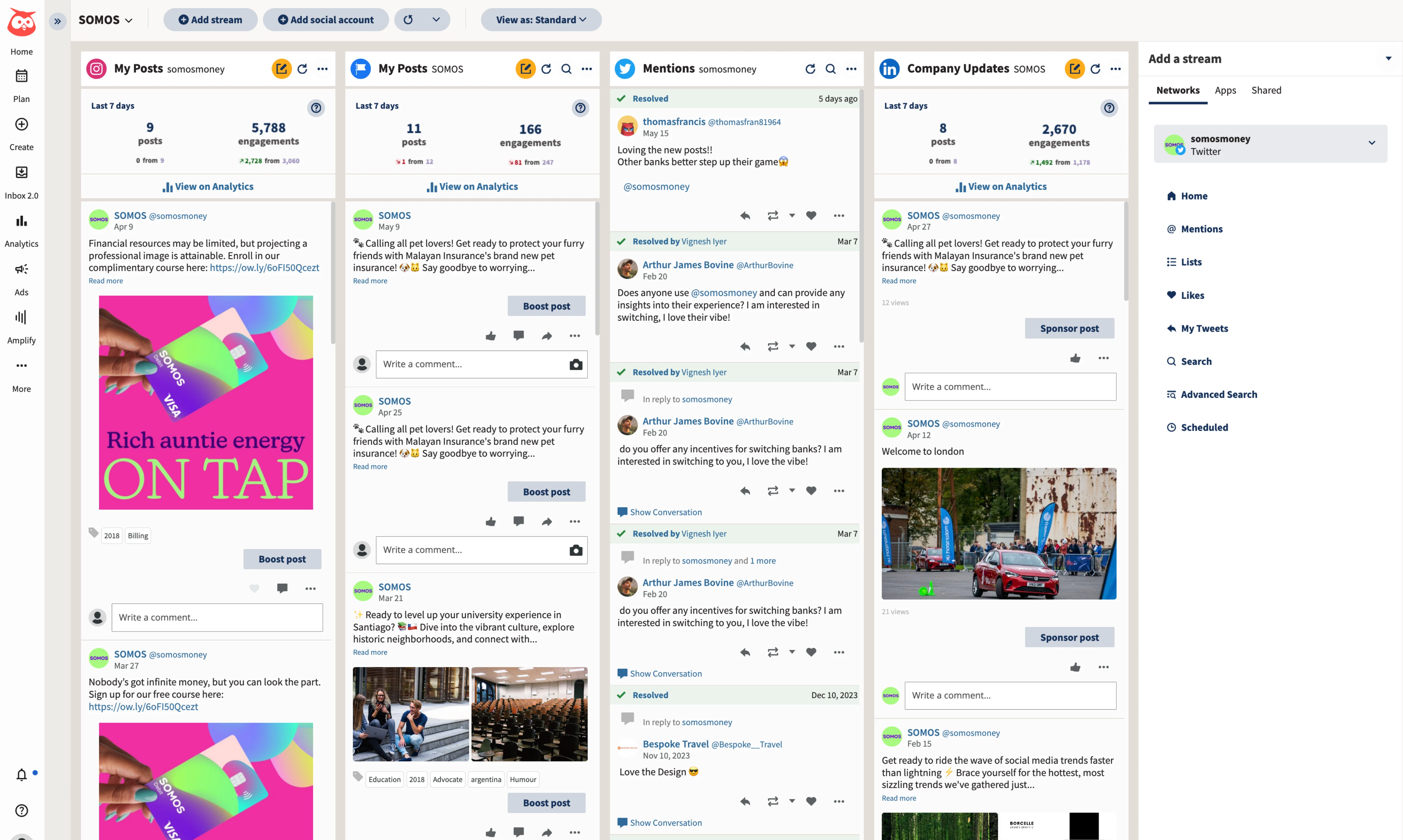 Social media management dashboard comparison for Agorapulse alternatives