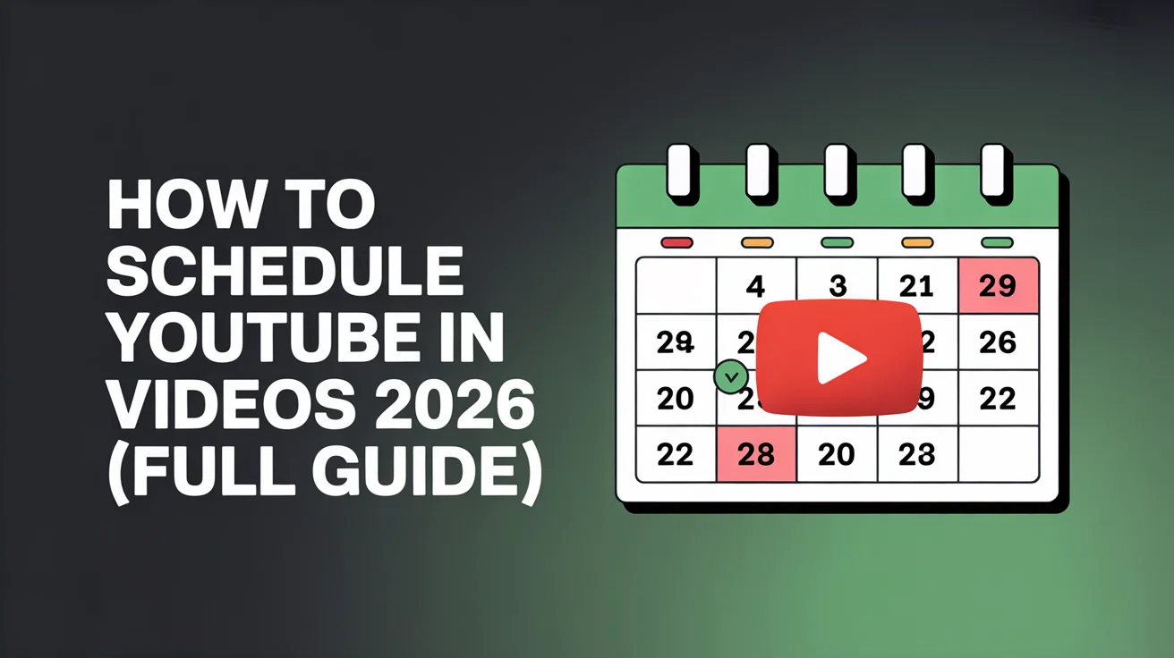 YouTube creator editing and scheduling multiple videos from desktop using YouTube Studio with calendar showing optimized upload schedule for consistent channel growth