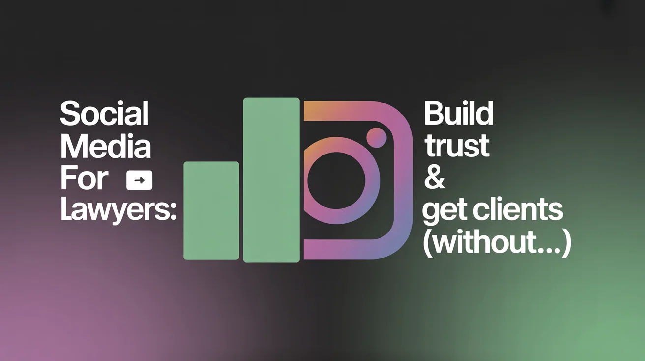 Professional law office with legal books representing law firm social media marketing