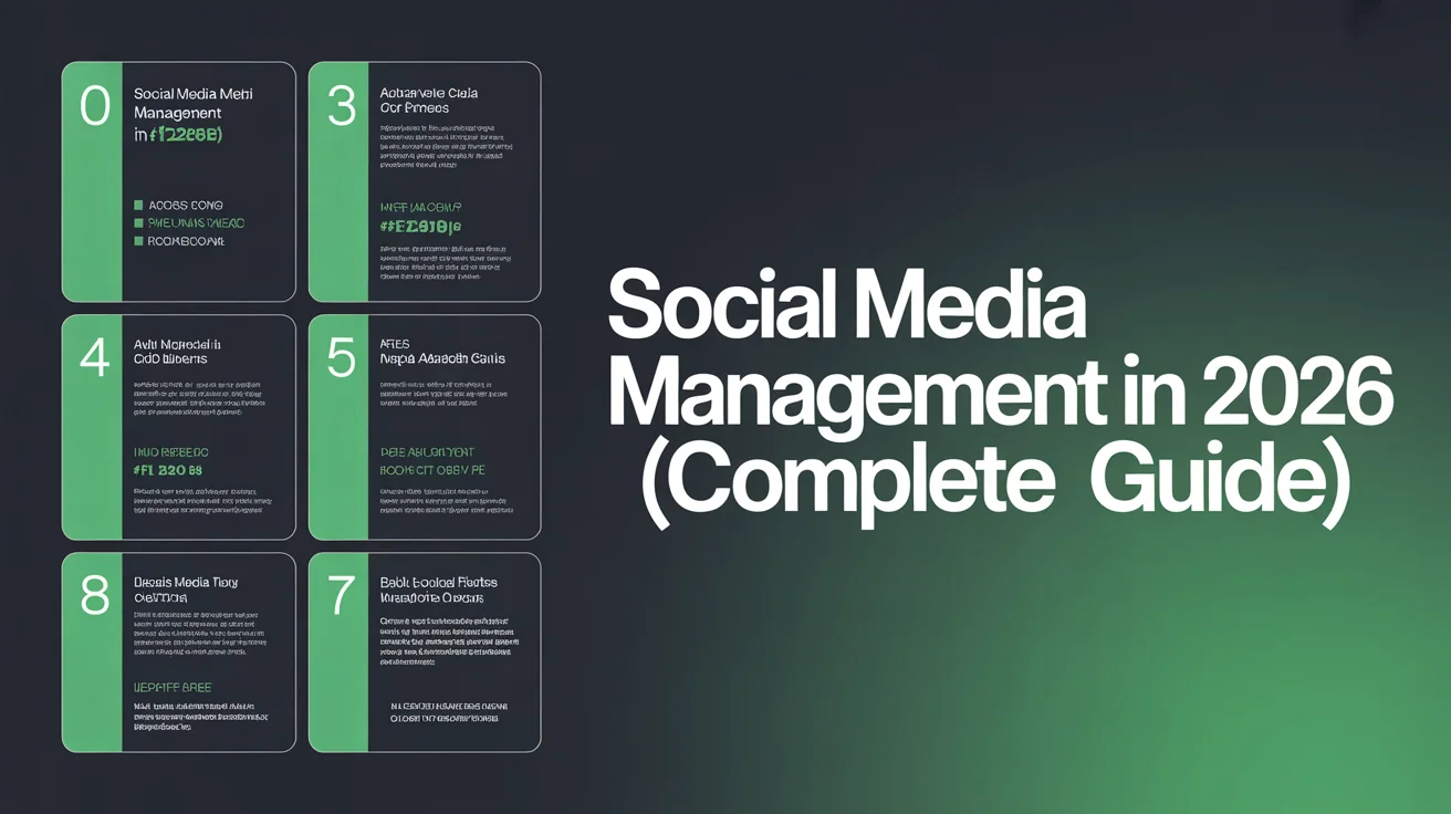 Social media management dashboard and calendar