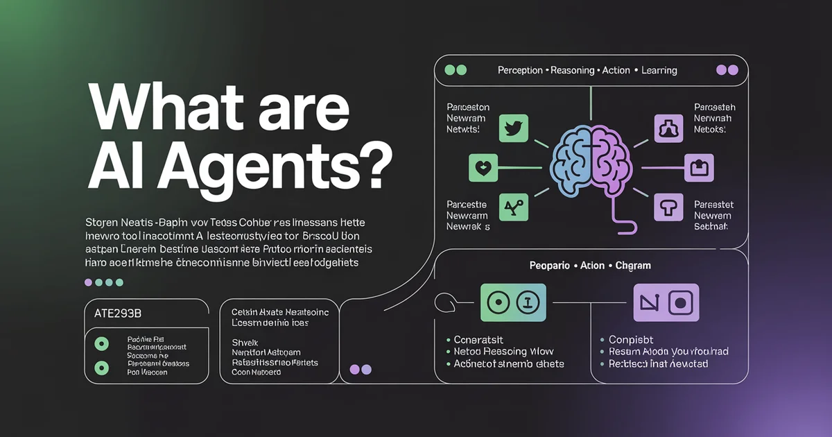 Diagram showing how social media AI agents perceive, decide, and act autonomously