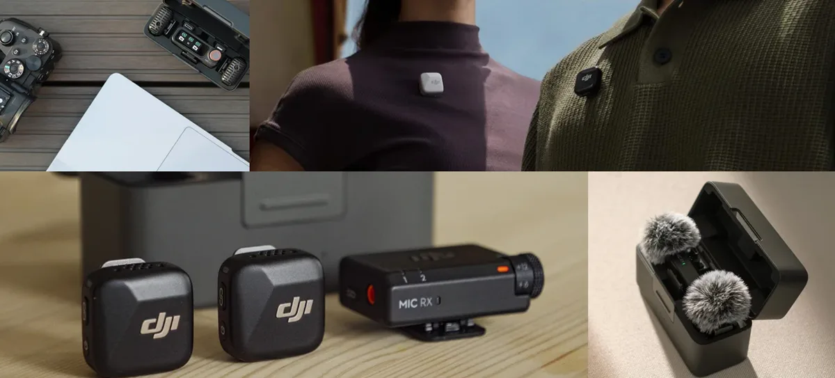 DJI Mic 2 wireless lavalier microphone system for social media creators