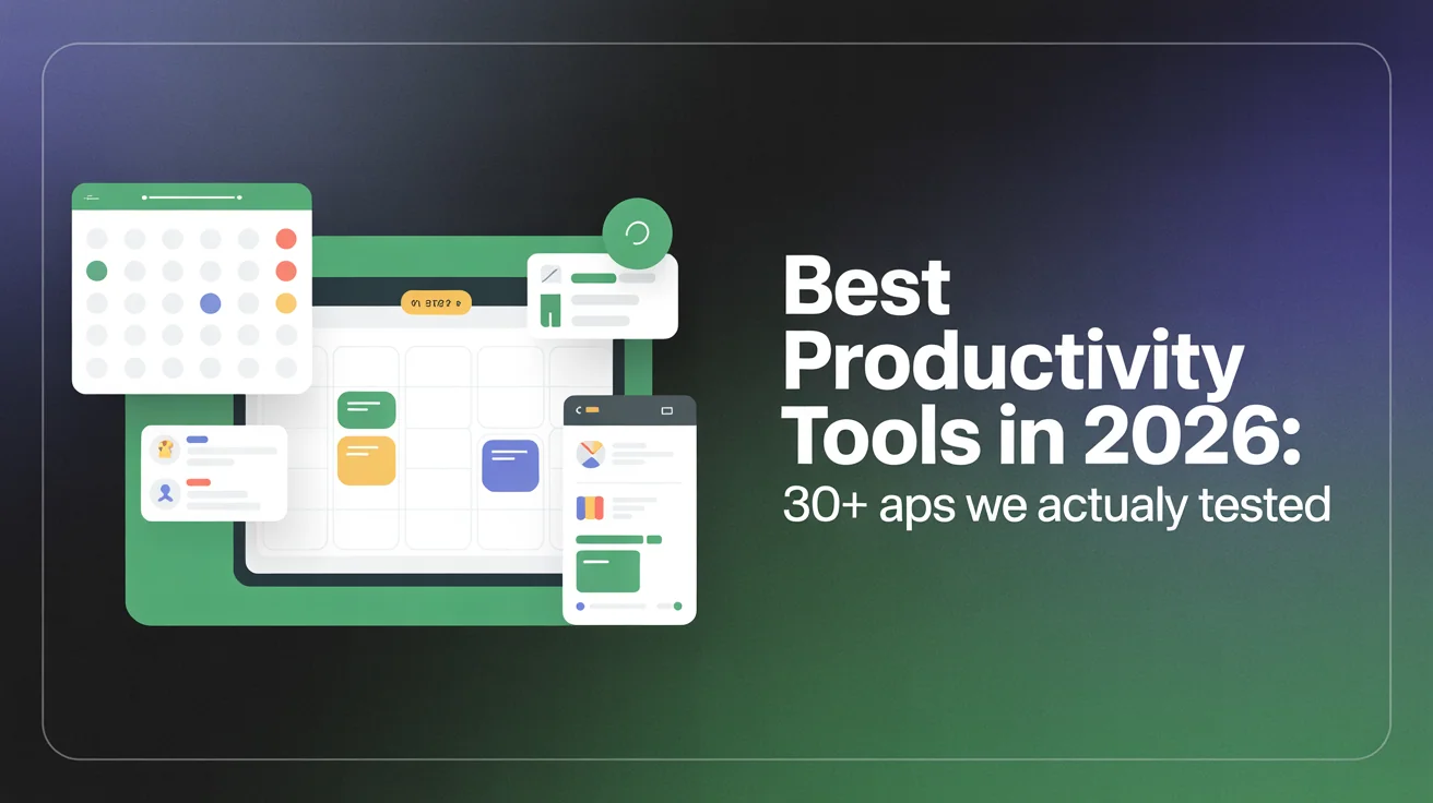Organized productivity setup with calendar, task lists, and project management tools