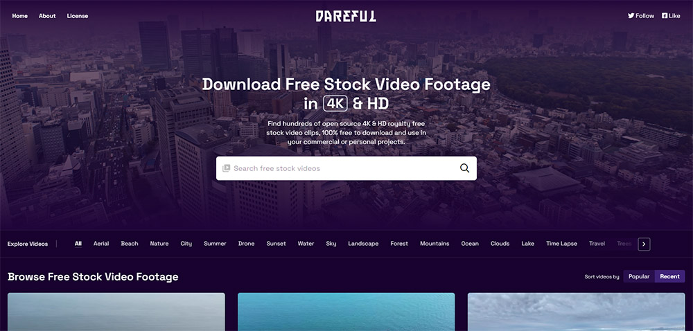 Dareful curated 4K nature and aerial stock footage by Joel Holland