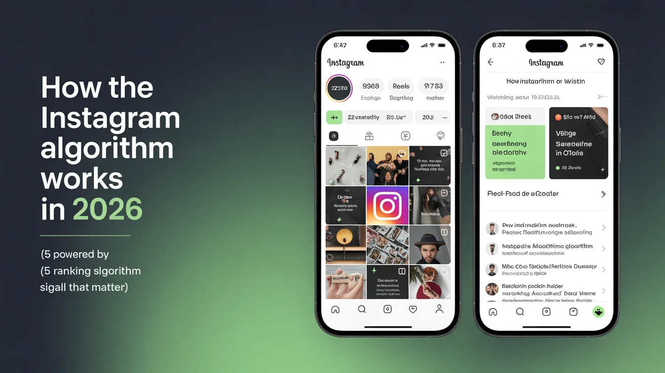 Instagram app interface on mobile showing the Explore page, Reels feed, and Stories tray — each powered by a separate ranking algorithm