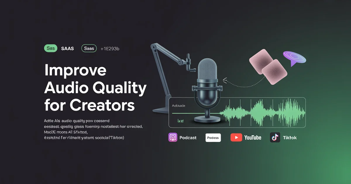How to Improve Audio Quality for Content Creators (2026