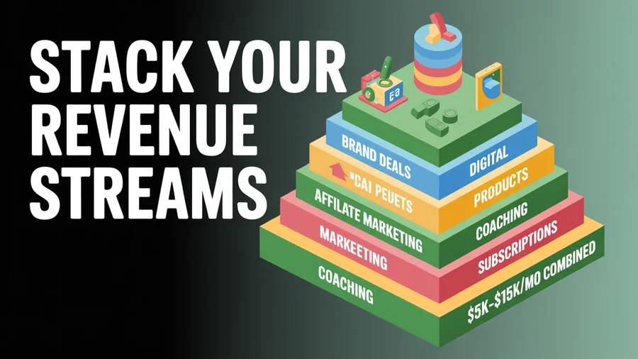 Stack your revenue streams — Brand Deals, Digital Products, Affiliate, Coaching, Subscriptions
