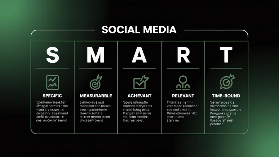 SMART goals framework — Specific, Measurable, Achievable, Relevant, Time-bound for social media